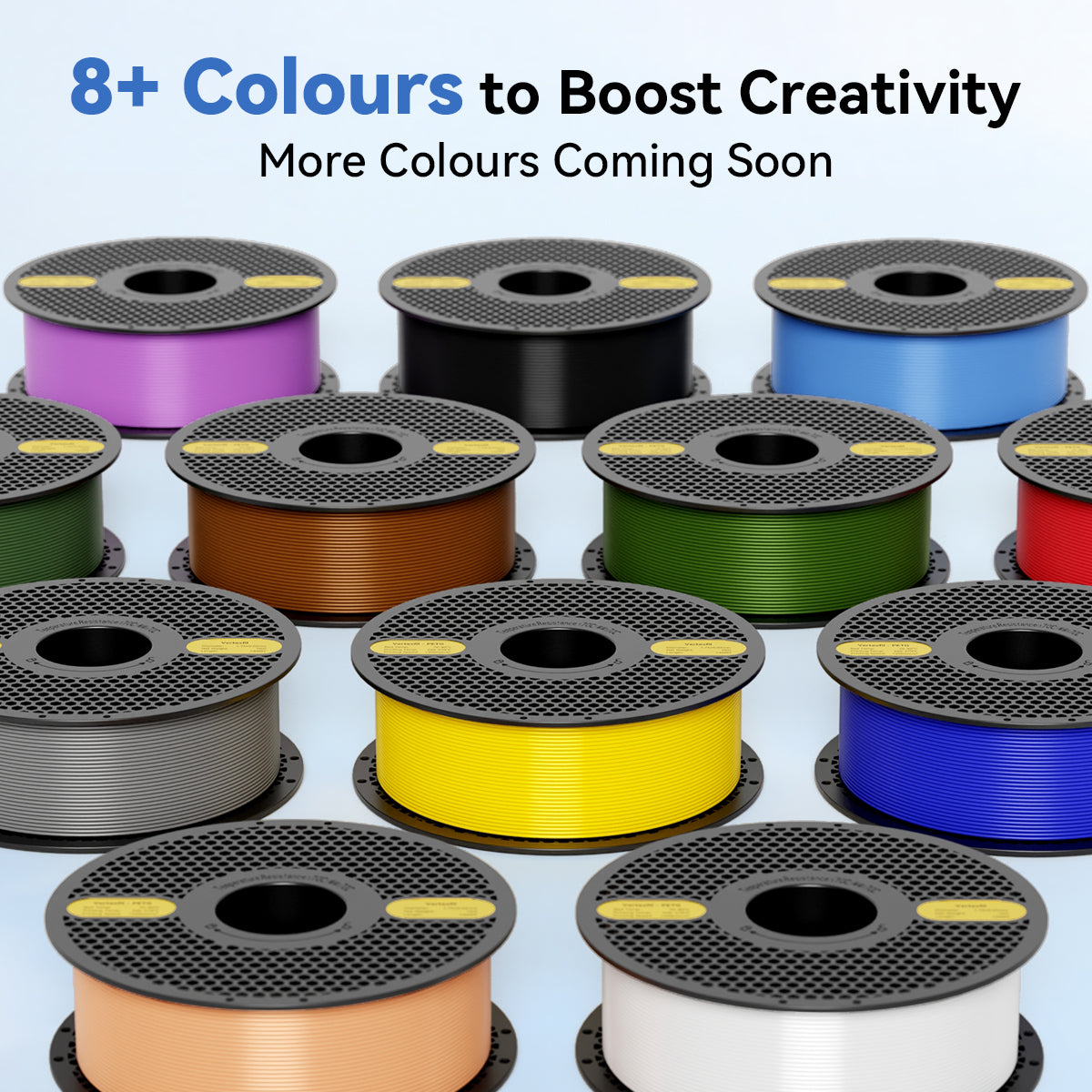 PETG Filament Starter Bundle – 10kg Mixed Colors (10 × 1kg Rolls)