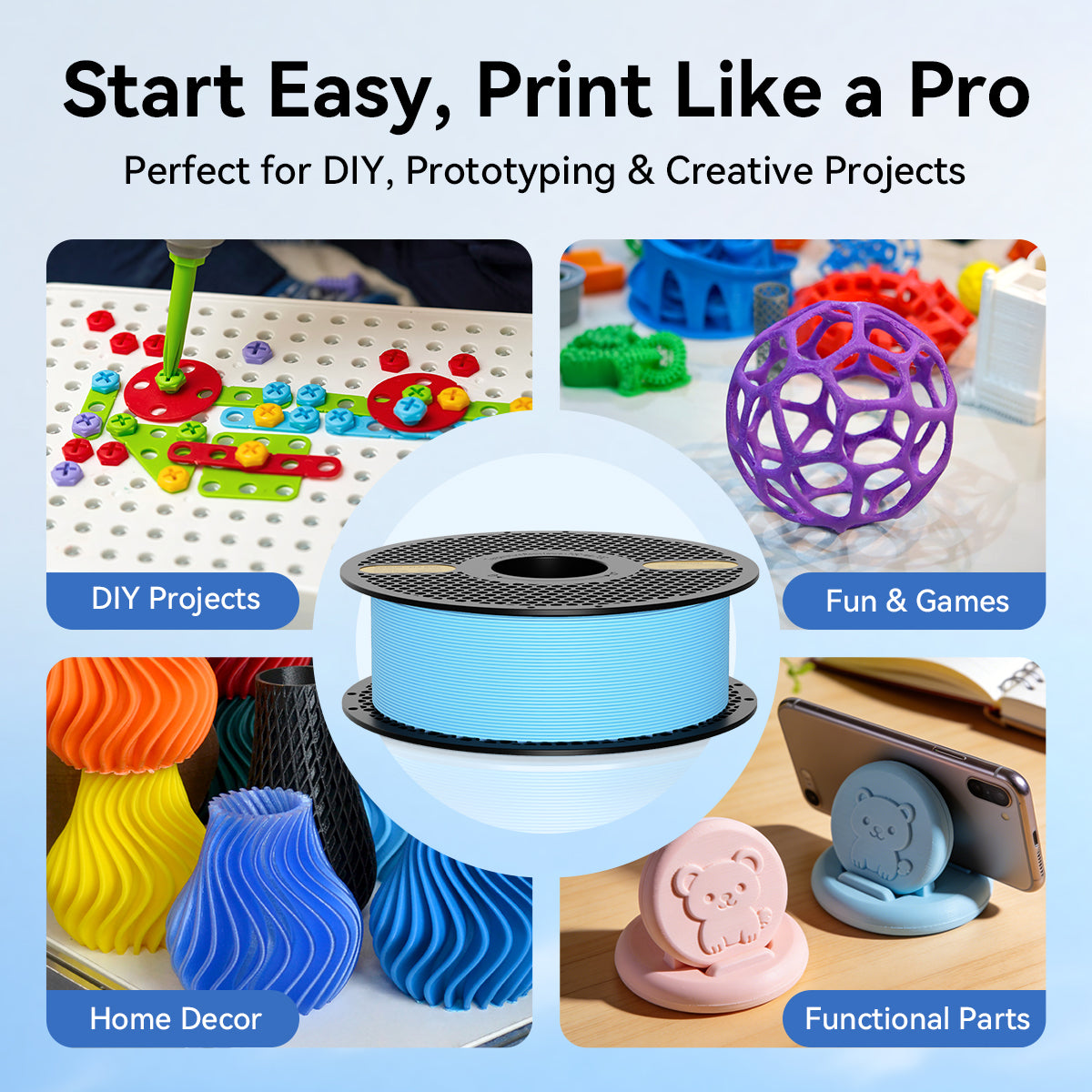 Vertexfil PLA Filament 1.75mm Premium 10kg Carton Box (10 x 1kg Spools) - High Speed 3D Printing Filament