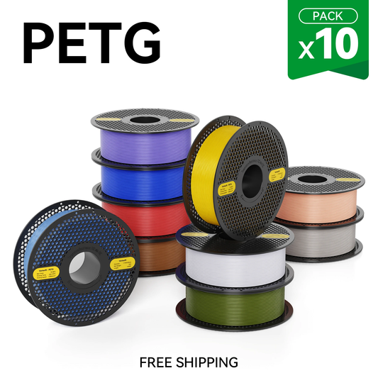 Vertexfil PETG Filament 1.75mm 10kg Bulk Pack (10 x 1kg Spools) - Mix & Match Colors Bundle for 3D Printer