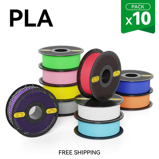 Vertexfil PLA Filament 1.75mm 10kg Bulk Pack (10 x 1kg Spools) - Mix & Match Colors Bundle for 3D Printer