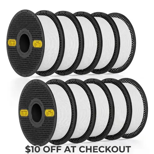 [$10 OFF AT CHECKOUT] PLA Filament Black 1.75mm - 10kg Carton (10 × 1kg Spools)