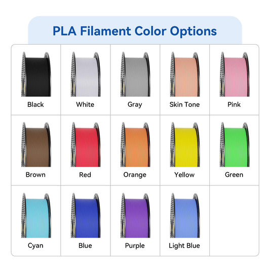 Vertexfil PLA Filament 1.75mm 10kg Bulk Pack (10 x 1kg Spools) - Mix & Match Colors Bundle for 3D Printer