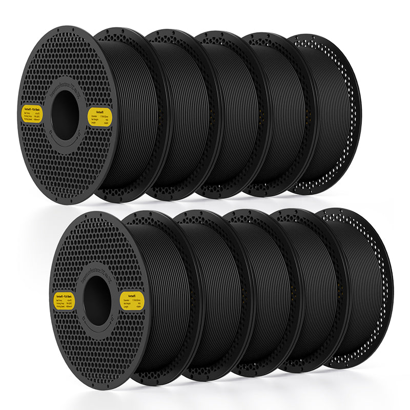 [$10 OFF AT CHECKOUT] PLA Filament Black 1.75mm - 10kg Carton (10 × 1kg Spools)